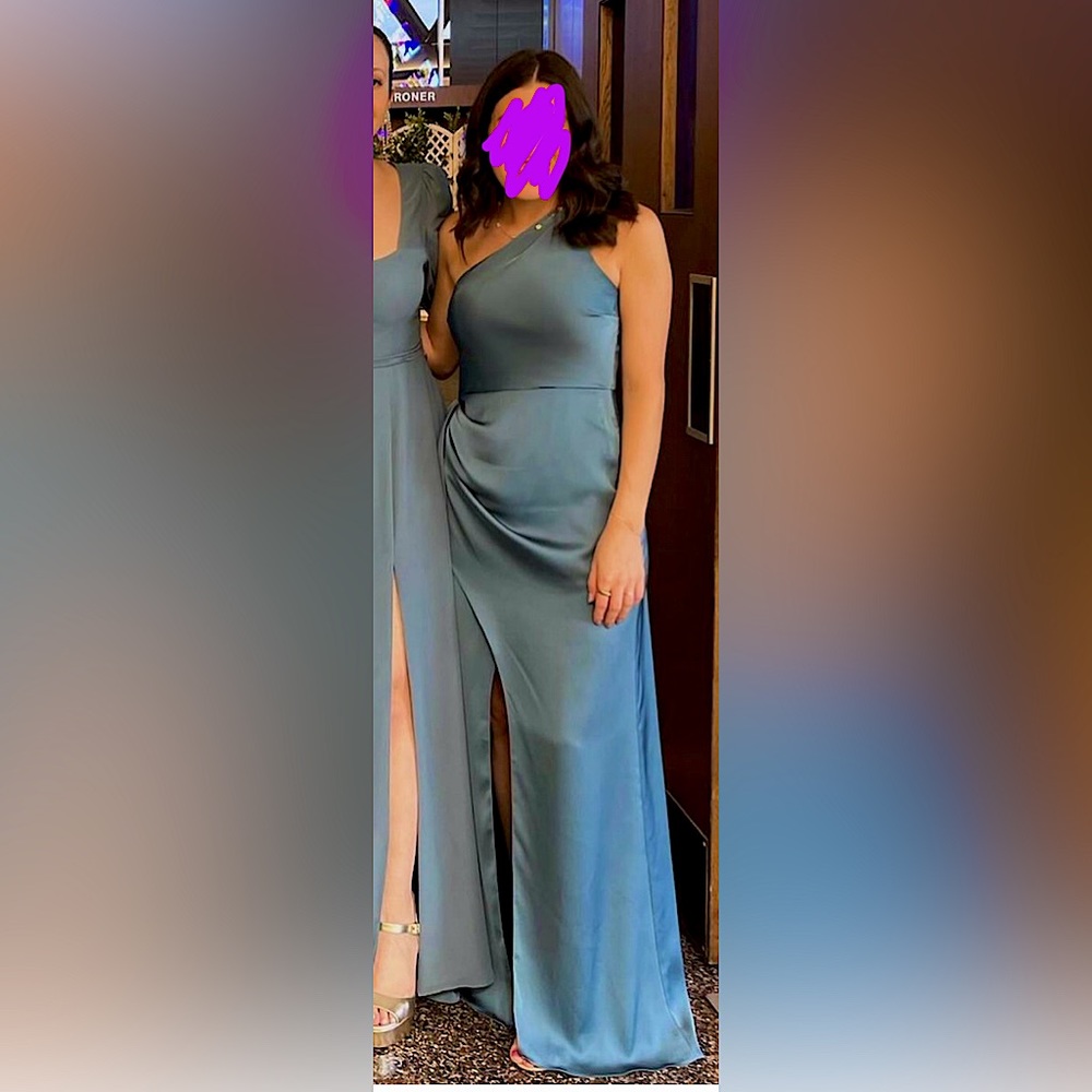 Azazie Maron Dress in Bermuda - Picture 4 of 11